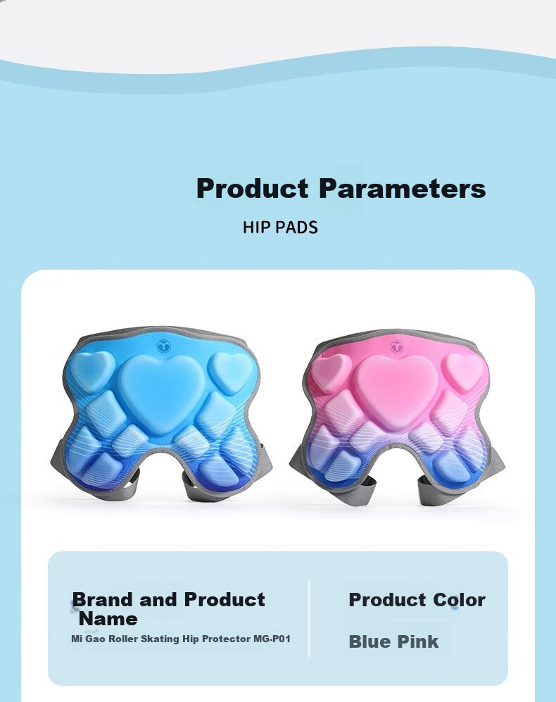 Migao Children's Skiing And Snowboarding Protective Knee Pads, Roller Skating And Ice Skating Outer Wear, Fall Prevention Knee Pads, Multi-Sport Universal Protective Pads 10