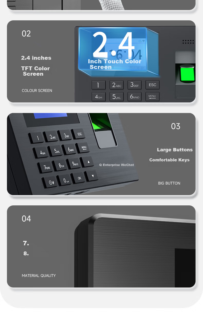 Qiyeweixin Attendance Machine, Visible Light Dynamic Facial Recognition Cloud Attendance, Deli Co-Branded D5S Model, Simultaneous Multi-Person Facial Recognition Punch-In Machine, All-In Face Scanning Attendance Device for Work And School 11