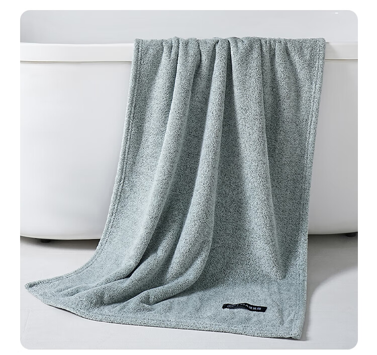 Bamboo 100 10A Antibacterial Cloud Soft Thickened Large Bath Towel Absorbent Non-Shedding Bath Towel 70*140cm Light Gray 17