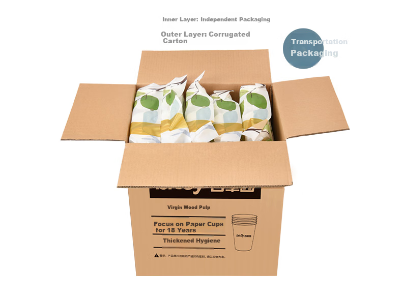 Baicaoyuan Paper Cups, Disposable Cups, 245ml Thick, 1000 Pieces Per Box, 9 Oz Bamboo Pulp Natural Color, Plain Coffee Cups And Water Cups 5
