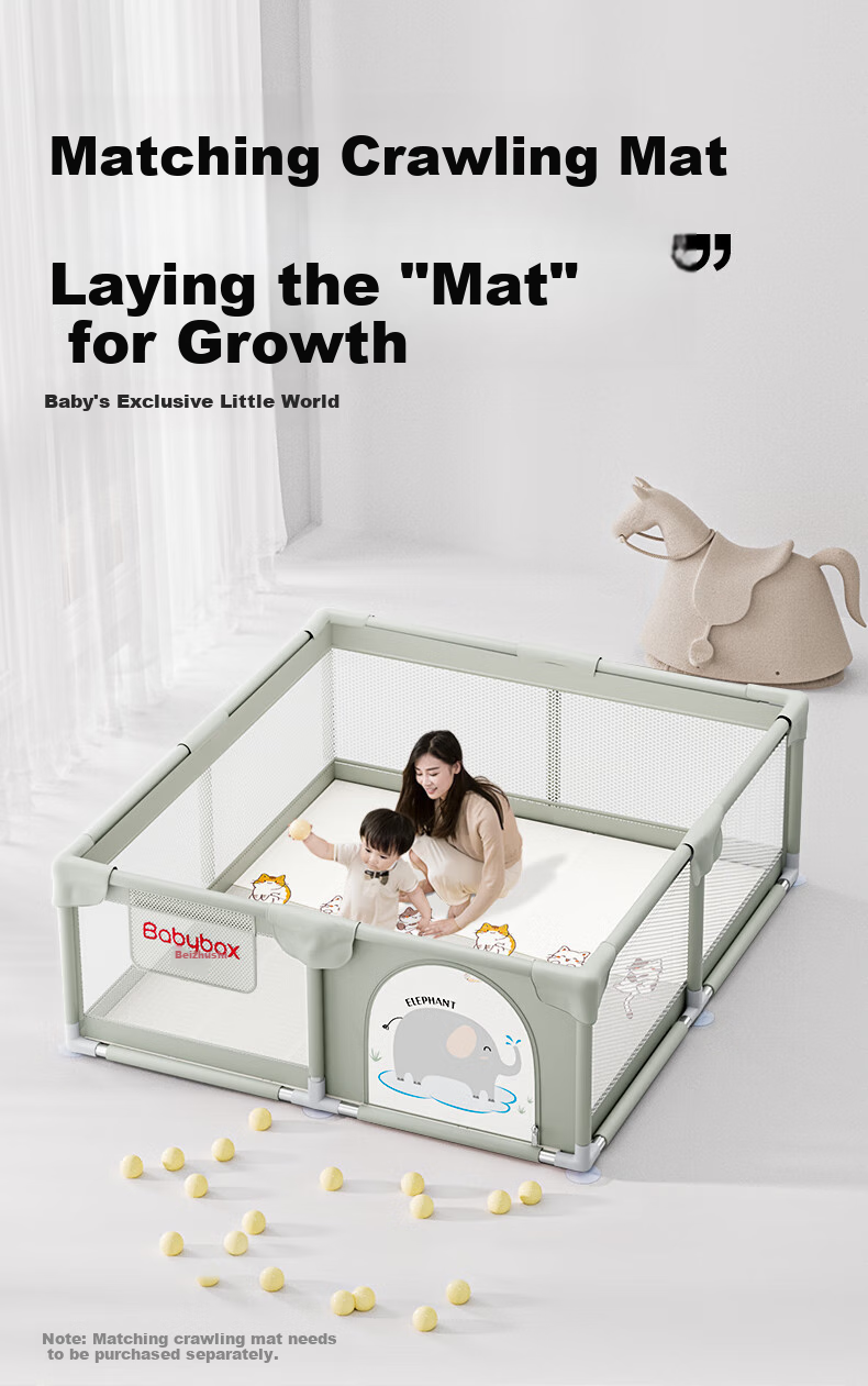 Beiboshi Babybox Antibacterial Baby Playpen, Crawling Mat, Fence, Baby Play Mat, Floor Fence 13