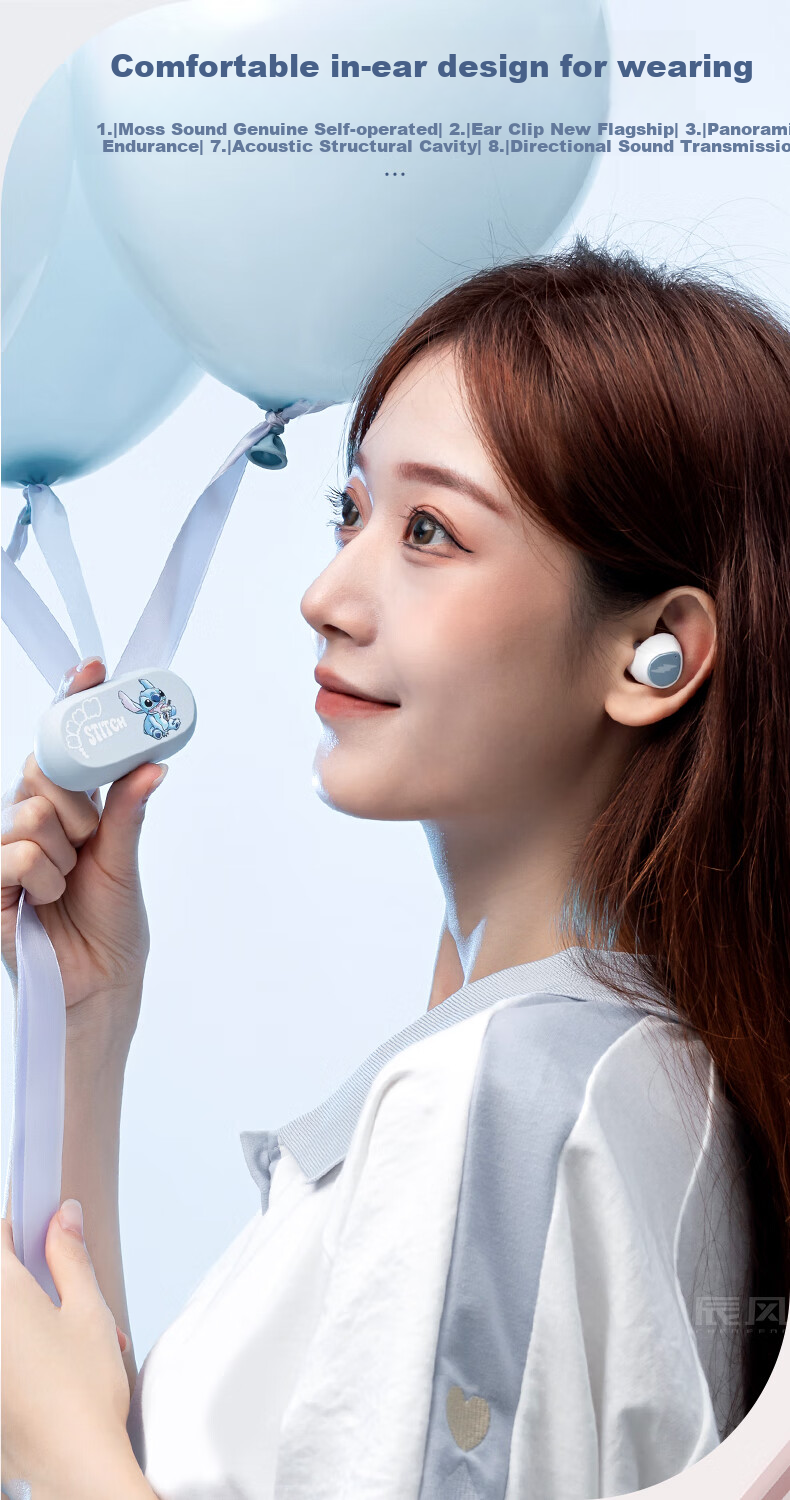DISNEY True Wireless Bluetooth Earphones In-Ear Gaming Music Ultra-Long Battery Life Headphones 2025 New Model Couple Gift D29 Pink Angel Compatible with Apple Huawei Xiaomi 5