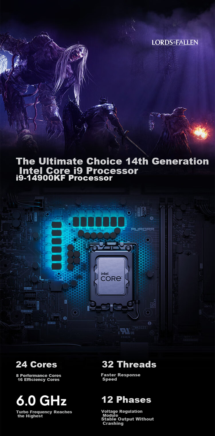 Alienware Gaming Desktop Computer Area-51 High-End E-Sports Gaming PC (Ultra 9 64GB 2TB RTX5080) Starry Silver Water-Cooled Black Myth: Wukong 80L AI Graphics Statio 5
