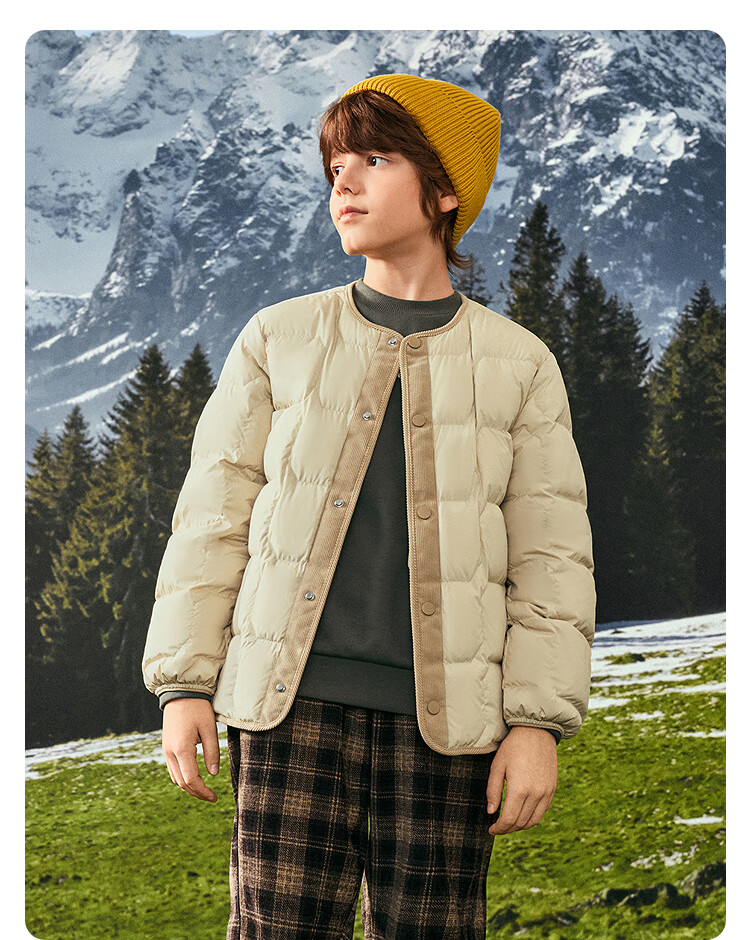 Balabala Kids Lightweight Down Jacket Boys Girls 2025 Parent-Child Winter Coat [Mall Same Style] 202425107204 6