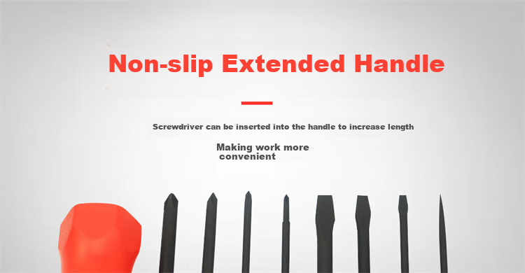 RUBICON Screwdriver Set, Household Multi-Functional, Phillips And Flathead, Soft Handle Screwdriver Set, 9-In 268P 11