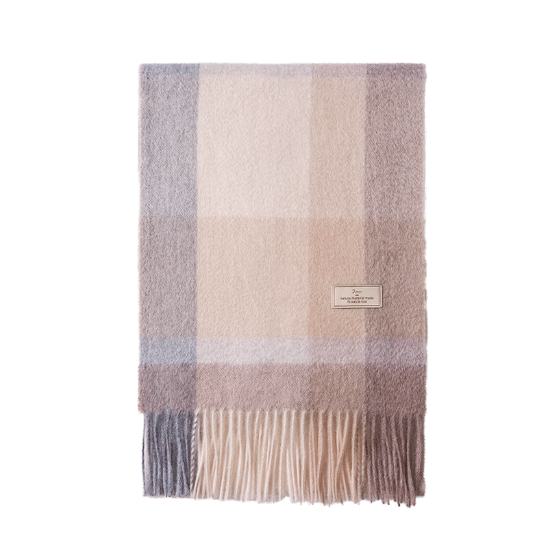 JIUMU 100% Cashmere Scarf Women Autumn Winter Shawl Warm Neck Warmer Female New Year Birthday Gift Box Set