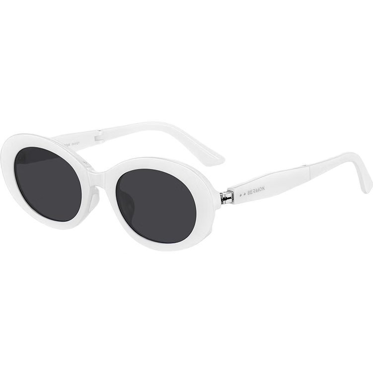 Bertha Foldable Cat-Eye Sunglasses for Women, Elegant Retro White Frame, 2025 New Style Sunglasses, UV Protection, Back-To