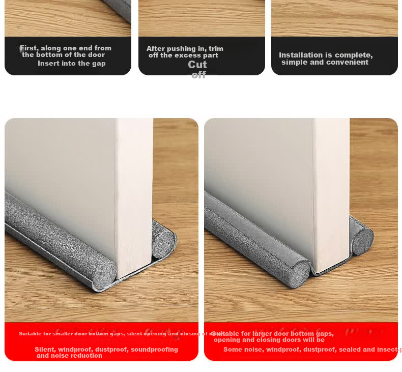 Cigeman Glass Door Seal Strip, H-Shaped Shower Room Water Barrier Strip, Bathroom Door And Window Soundproof Waterproof Rubber Strip 21