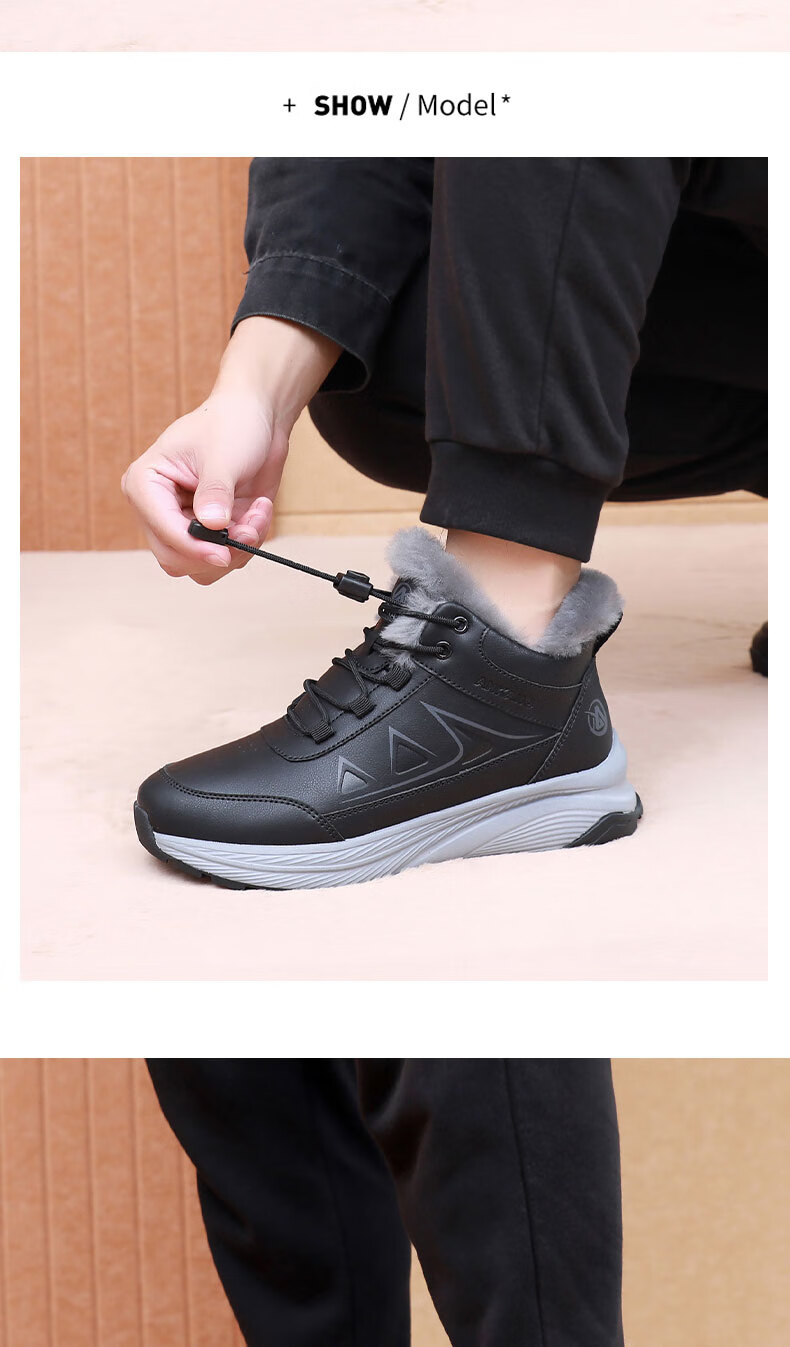 Anglerfish Old Beijing Women's Winter Cloth Shoes Thickened Wool Cotton Shoes Non-slip Soft Sole Walking Shoes A8010 Red Size 38 14