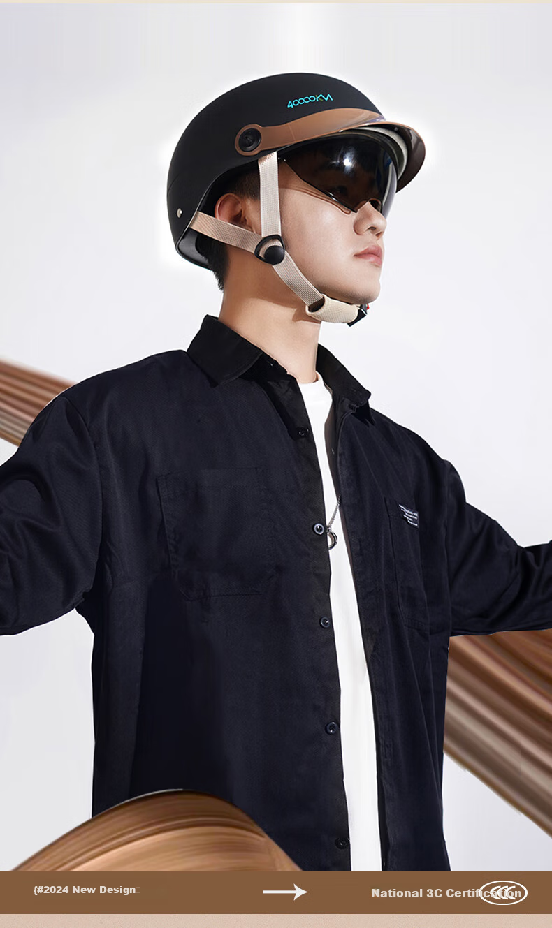 Siwangongli New National Standard 3C Certified Electric Vehicle Helmet, Summer Half-Helmet for Men And Women, Sun Protection Visor, All-Season Universal Electric Motorcycle Safety Helmet SWY6748 9