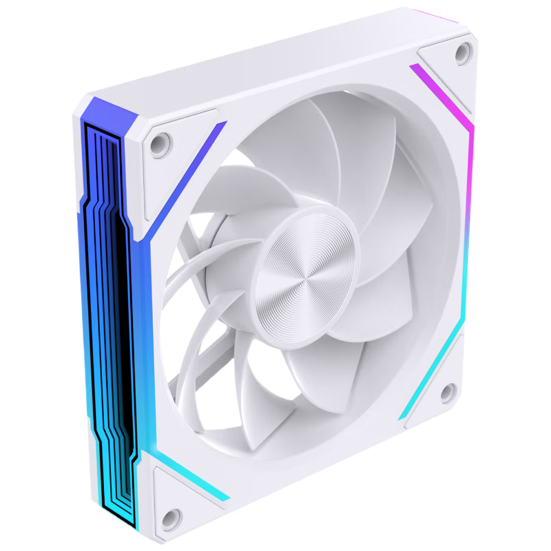 Raycool Prism 9th Gen PRO Desktop PC Case 12CM White Reverse Blade ARGB High Airflow CPU Water Cooling Smart Temperature Control PWM Silent Fan