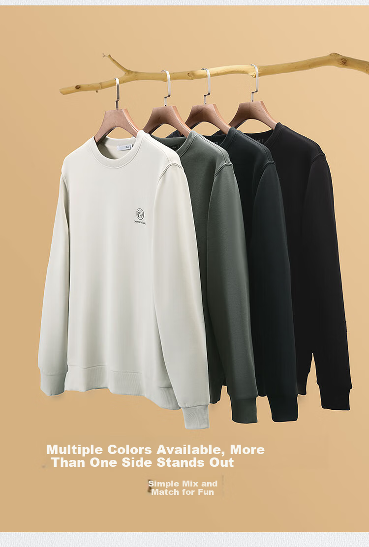 HLA Men's Autumn Sweater 25 Chinese Dragon Round Neck Far Infrared Long Sleeve Men's 6