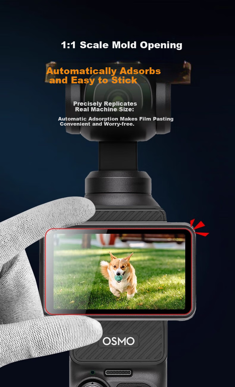 Zhuoer [Over 100,000 Sold Online] High-Definition Anti-Shatter Scratch-Resistant Tempered Glass Film for DJI Pocket 3/4 Camera, Action Camera Protective Film Lens Cover 3