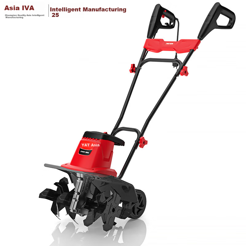 YAT Tiller Mini Cultivator Small Soil Turner Plow for Garden, Vegetable Patch, Orchard, Greenhouse Cultivation Weeding Electric Soil Loosening Machine
