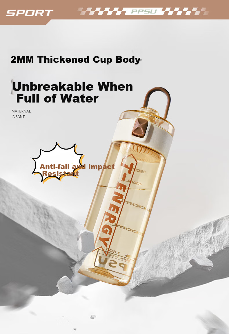 CICA Children's Student Water Bottle, School-Specific PPSU Sports Water Cup for Boys And Girls, Kindergarten Direct Drinking Water Bottle, Summer Use 8
