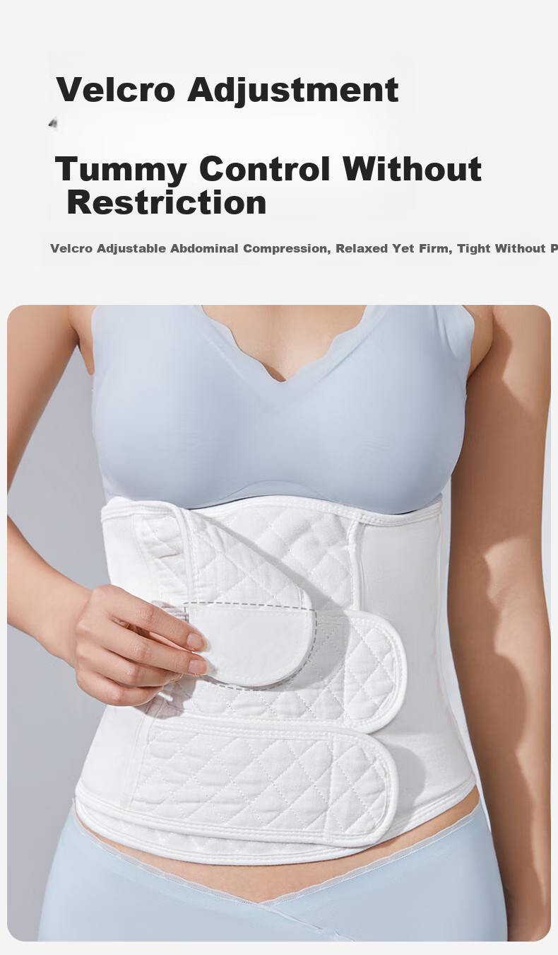 Shiyuejiejing Postpartum Belly Wrap, Maternity Shaping Belt for C-Section And Natural Delivery, Universal Gauze Bandage, Basic White Style, Size M 6