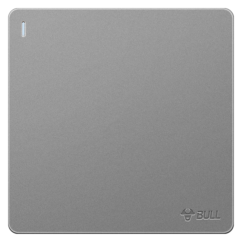 BULL Switch Socket G12 Series Two-Way Single Control Switch, 86-Type Large Panel Switch G12K211, Space Gray