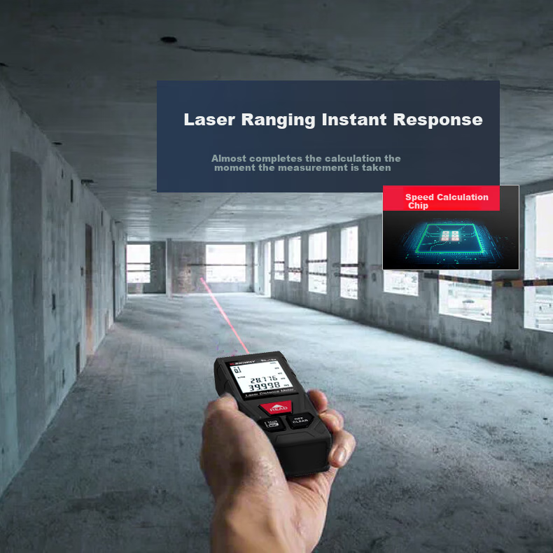 SNDWAY Laser Rangefinder, Infrared High-Precision Electronic Laser Ruler, Measuring Device for Rooms, Red Light SW-JD40 6