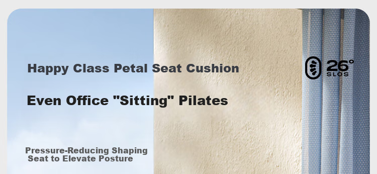 Leban Petal Lumbar Support Cushion, Office Chair Backrest, Buttocks Shaping Seat for Home Use, Classical Gray 1