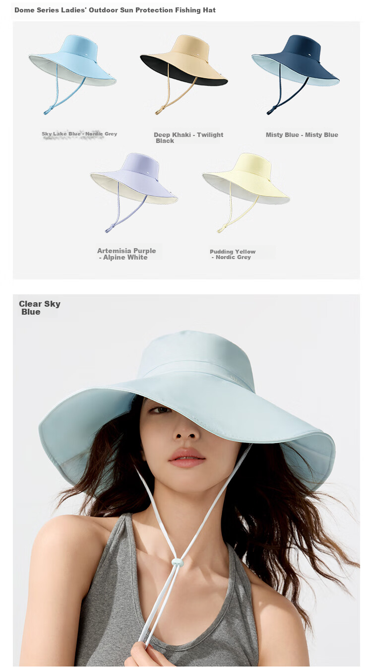 Beneunder Women's Double-Sided Sun Hat, Wide Brim Fishing Hat, UV Protection Full Face Sun Visor AL005 14