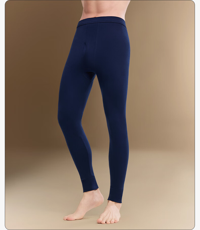 Herbal Original Color Men's Thermal Long Johns 100% Cotton Breathable Antibacterial Loose Fit 10A Autumn Winter Heat Retaining Base Layer Pants 2025 10
