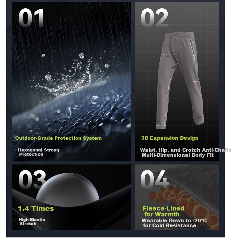 JD Jingzao Water-Resistant Sports Pants 25 Autumn Winter New Straight Outdoor Durable Running Casual Thick Fleece Gray 3XL 4