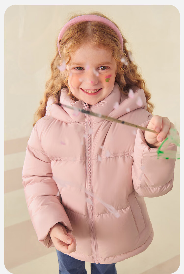 Minibala Kids Girls Down Jacket Waterproof Windproof Thermal Lining Thickened Winter 2025 4