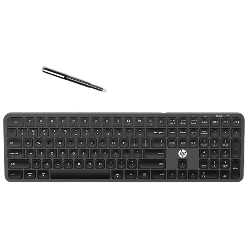 HP Wireless Keyboard and Mouse Combo Rechargeable Dual-Mode Mouse Scissor-Switch Slim Office Keyboard Universal for Laptop and Desktop K241