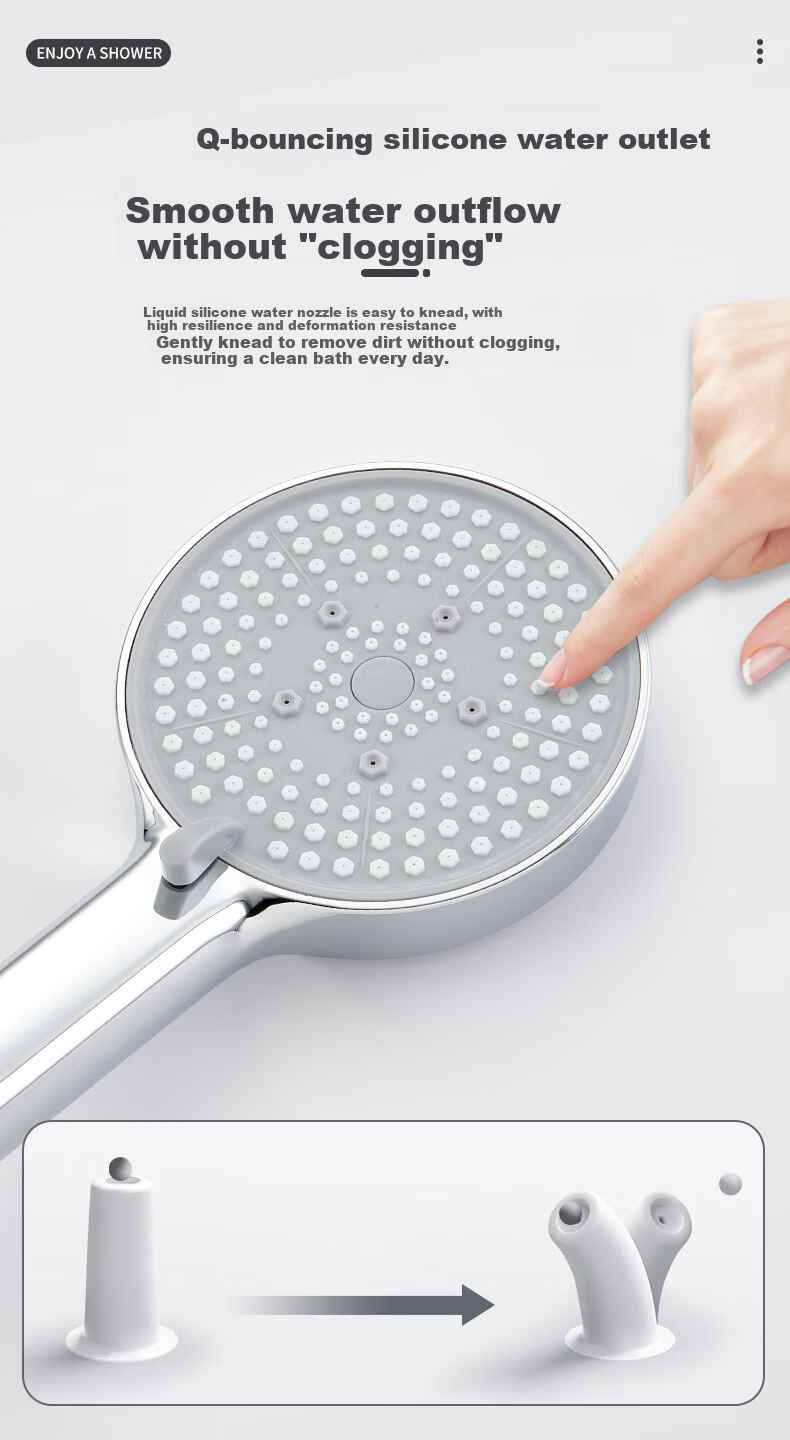 BSITN Shower Set, Surface-Mounted Shower System, Complete Set without Top Spray, Simple Bathroom Shower Head with Pressure Boosting Function B1057 8