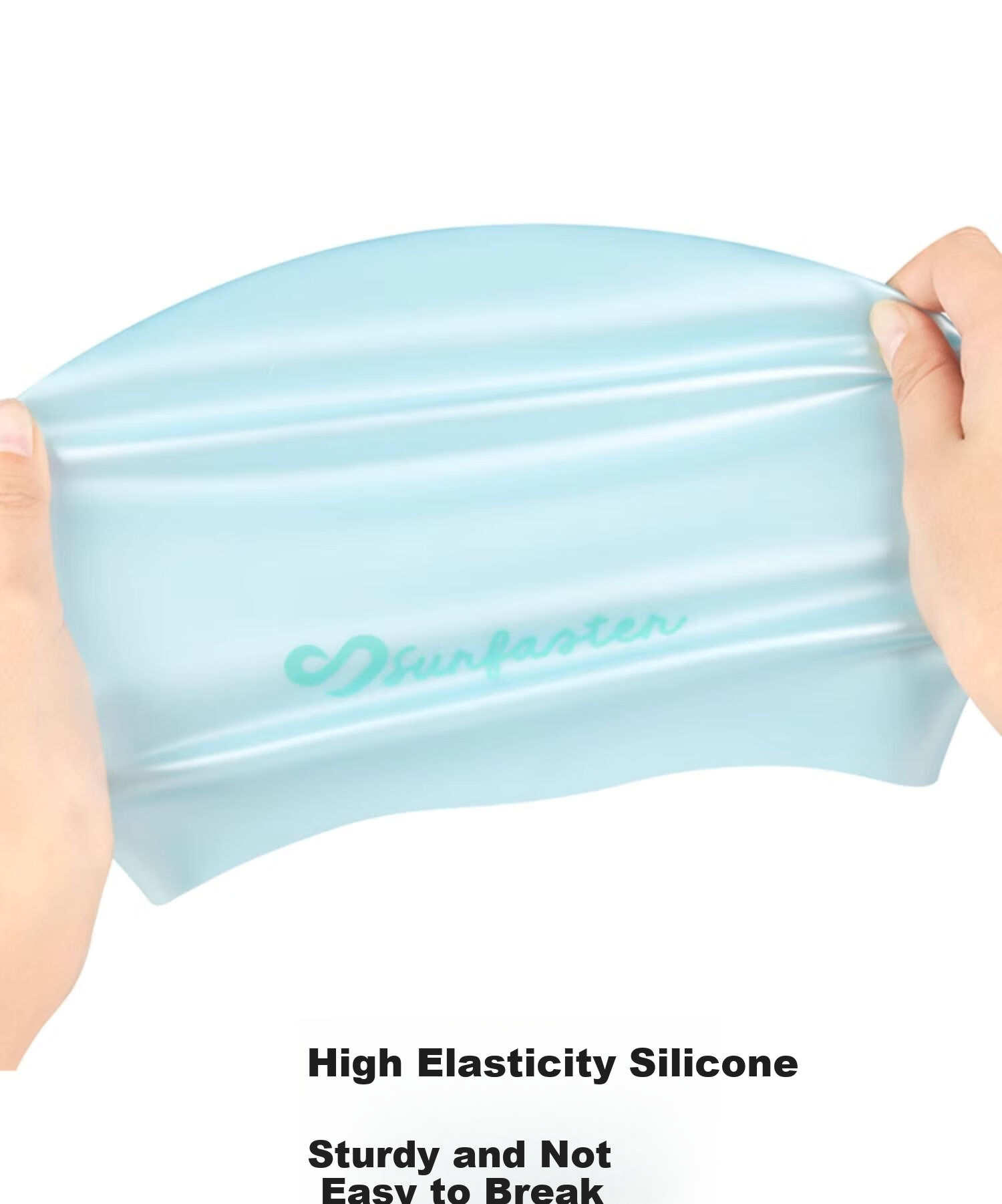 Sulang 16-Color Pearl Luster, Easy to Take Out And Win|0 Pressure-Sensitive Ultra-Elastic Swimming Cap for Long Hair Women, Large Size Non-Binding Silicone, Pink And Gree 4