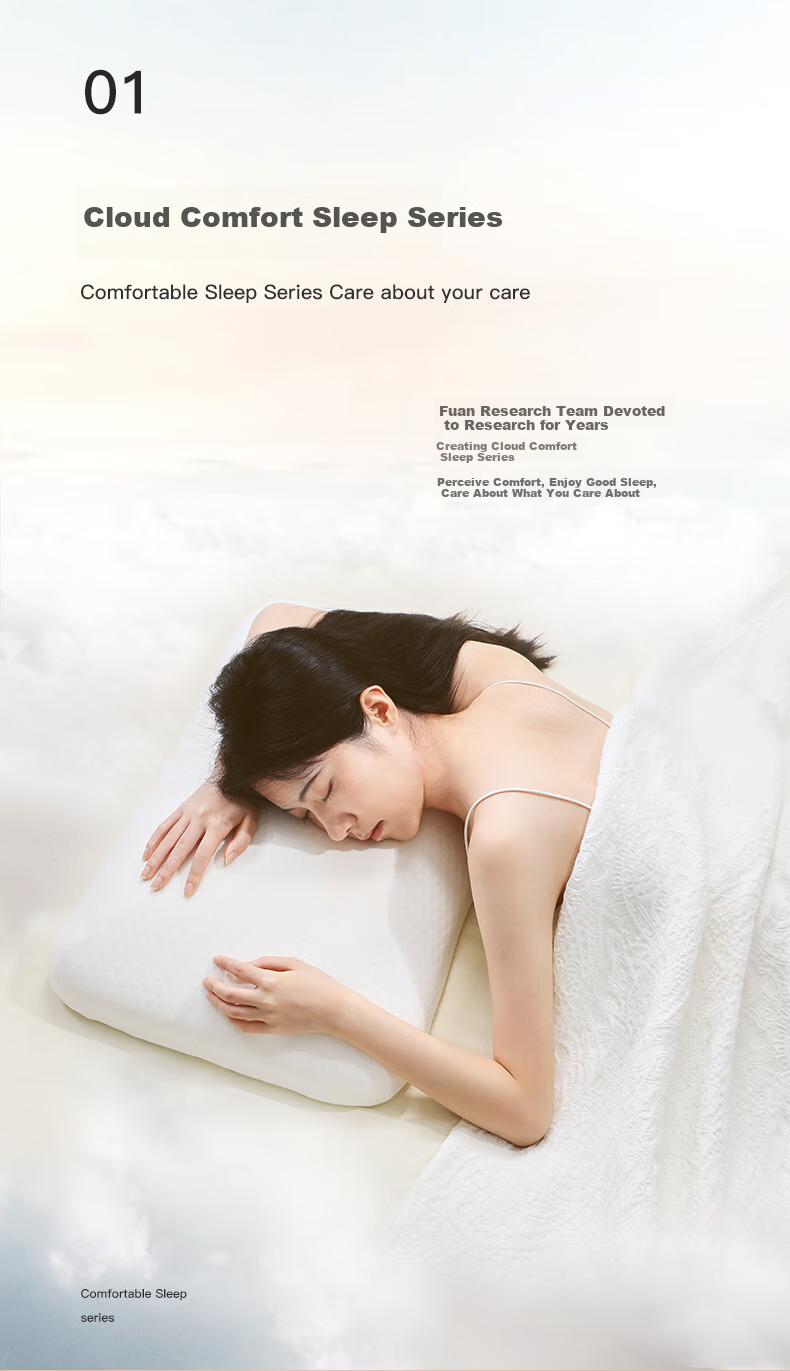 FUANNA Memory Foam Pillow for Adults, Cervical Pillow Core with Slow Rebound, Deep Sleep High Pillow, Single Piece 60*40cm 2