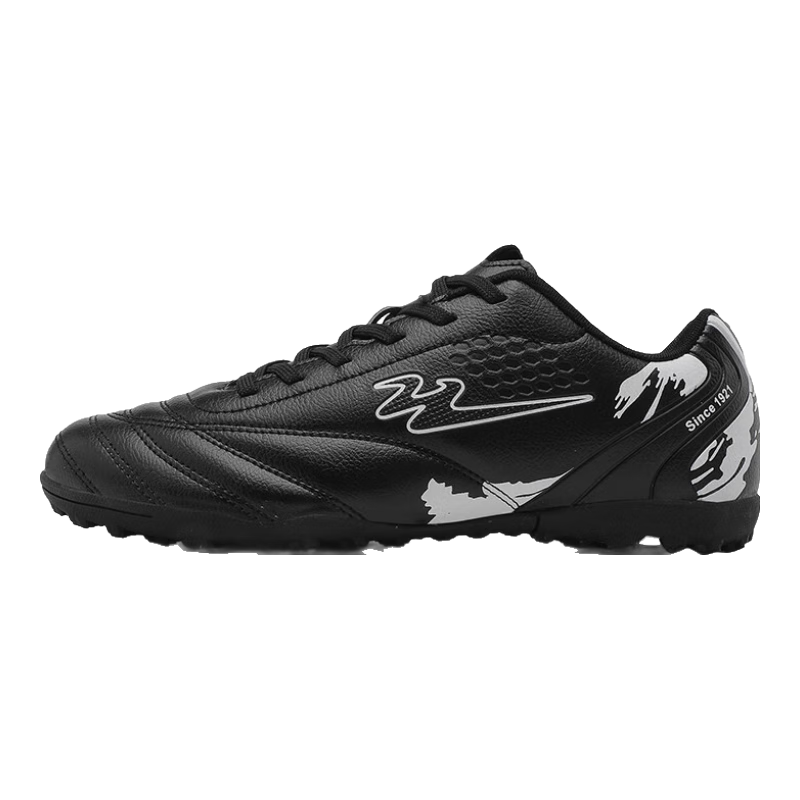 Shuangxing Men's TF Soccer Shoes, Black, Size 35, Adult and Youth Professional Training and Competition Cleats for Children and Students