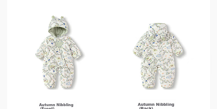 BALABALA Baby down Jacket Onesie, for Boys And Girls, Winter Wear, Warm, Cute, Artistic, Fashionable, Novel 4