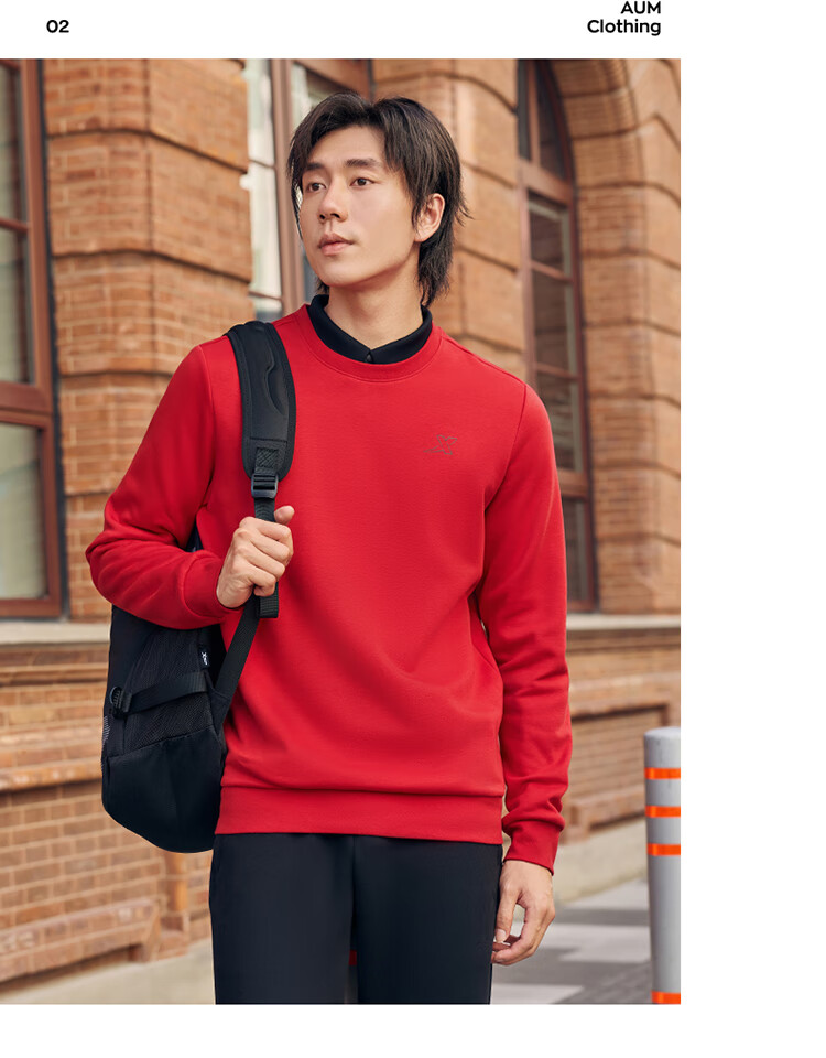 Xtep Men's Sports Hoodie Fashionable Versatile Outdoor Pullover Trendy Student Sweatshirt 30