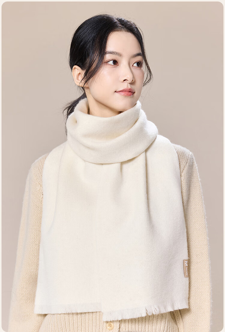 JIUMU Women's Cashmere Scarf Autumn Winter Warm Shawl Wool Neck Warmer Gift Box for Mother's Day Birthday 17