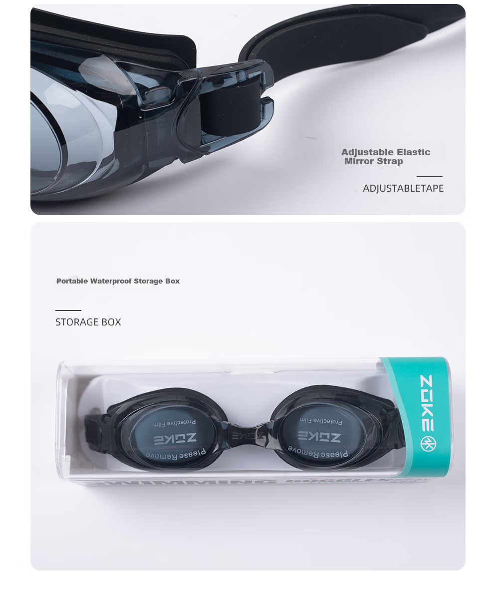 Zhouke Adult Non-Prescription Swimming Goggles Professional Training HD Waterproof Anti-Fog Unisex Swim Goggles 621501106-9 6