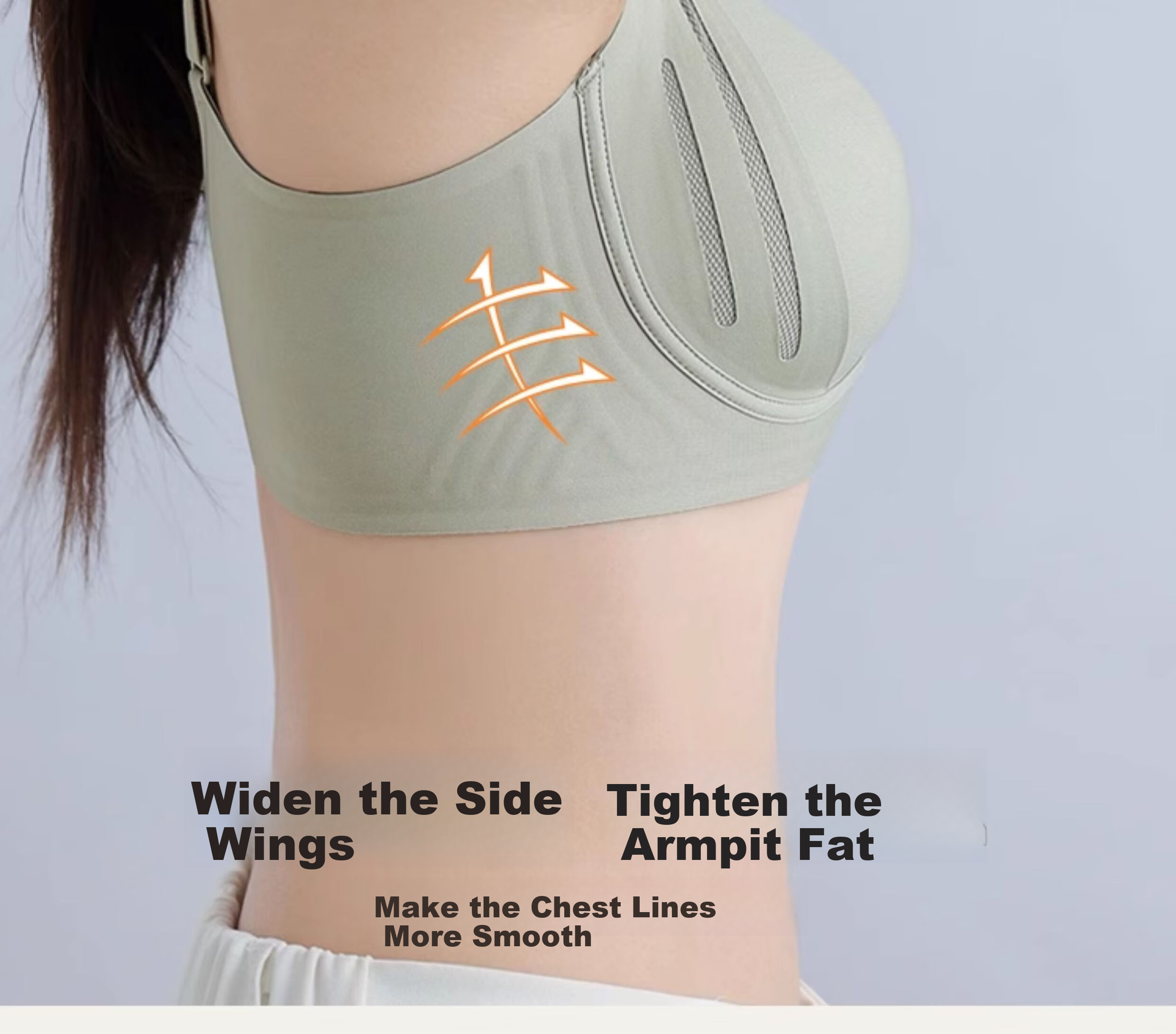 GUJIN Summer Thin Seamless Bra for Women, Minimizing Large Breasts, Lift And Push-Up, Anti-Sagging, Side Support, Shaping Brassiere 7