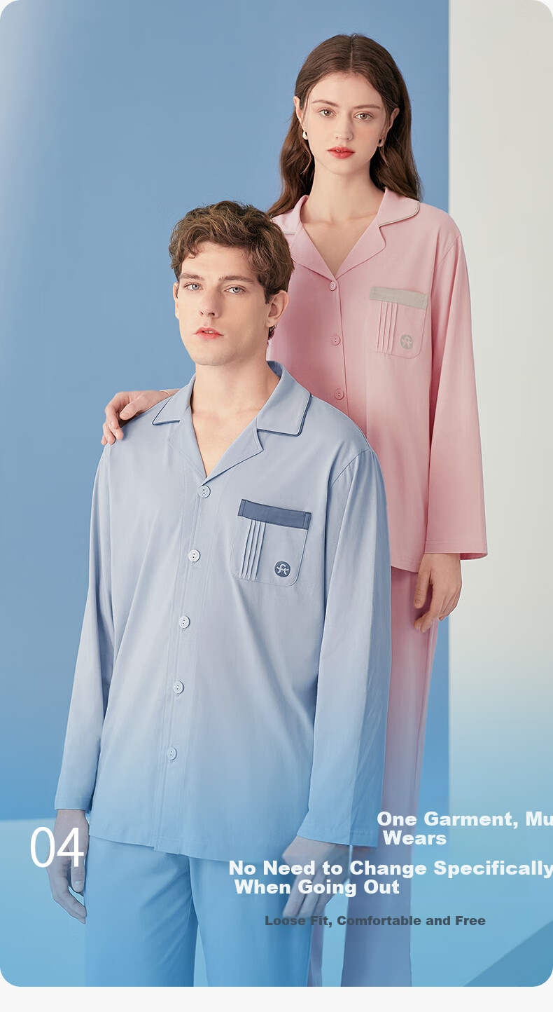Fenteng Women's Pajamas, 5A Antibacterial Pure Cotton, Simple Solid Color, Breathable, Suitable for Outdoor Wear, Home Loungewear Set, Soft Cotto 7