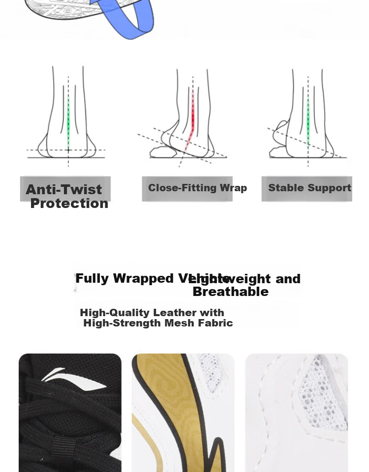 Li-Ning Table Tennis Shoes for Men And Women, National Team Training Style, Breathable Professional Tendon Color Sole Table Tennis Sports Shoes, White Gold 39.5 7