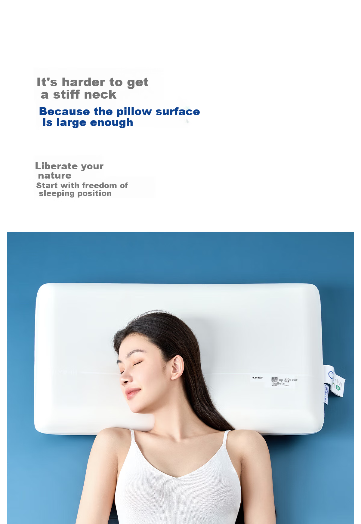 MLILY Zero Pressure Memory Foam Pillow Core, Deep Sleep Cervical Support Pillow, Sleep Pillow, S Upgraded Version, Double-Sided Sleepable 13