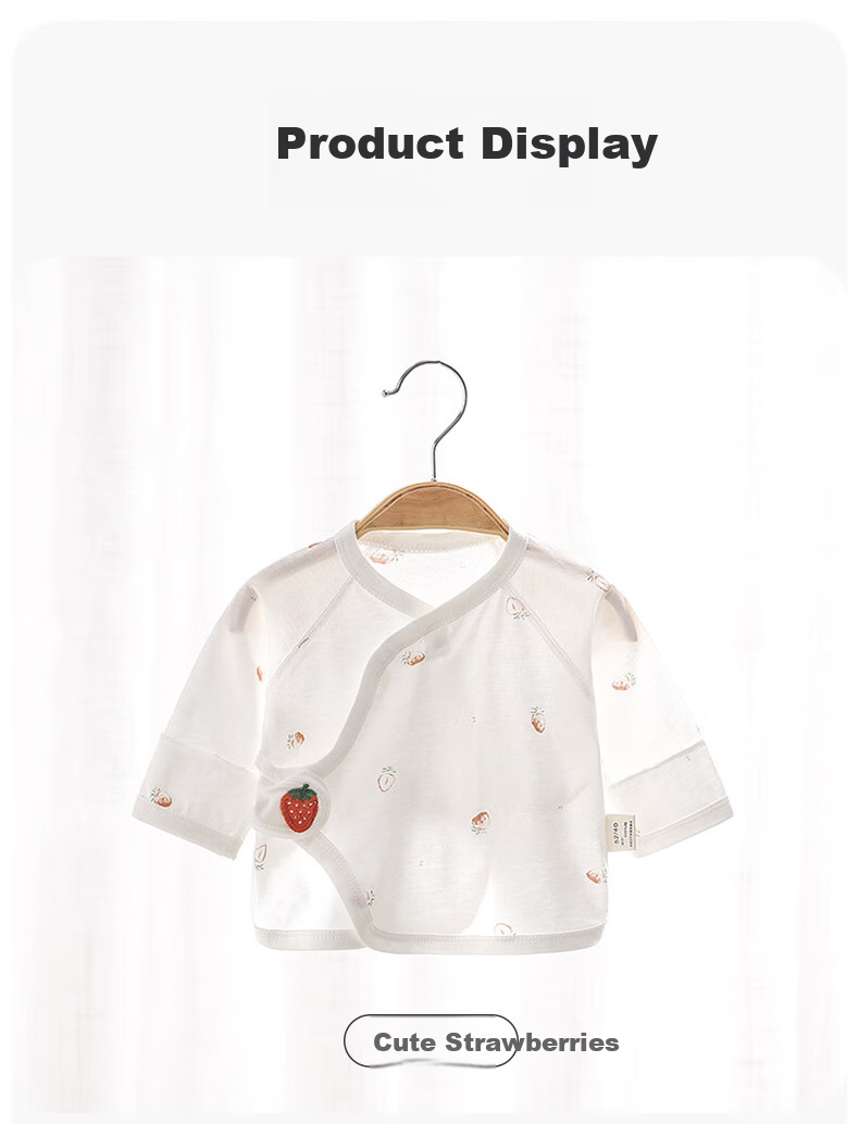 Aibaoshi Baby Clothes, Pure Cotton Spring And Autumn Half-Back Shirt, Infant Home Wear, Newborn Monk Robe, Penguin, Size 59, T133 28