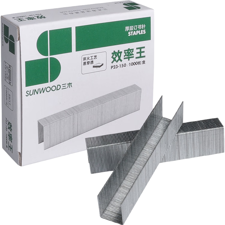 SUNWOOD Efficiency King Series, 23/17 Staples, 1000 Pieces/box, Pack of 10, P23-150