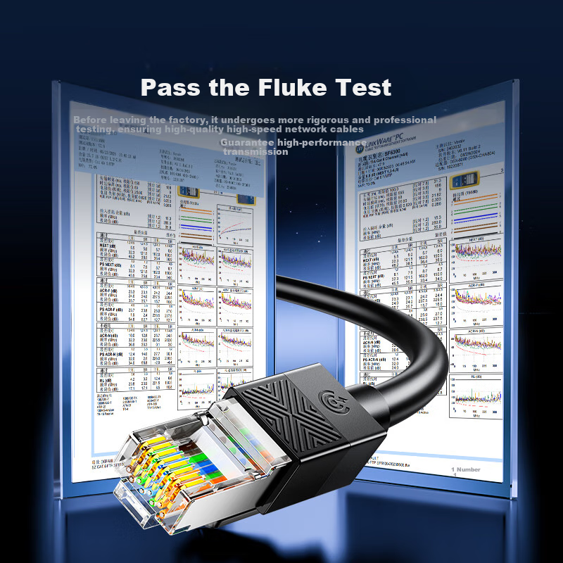 Кабель SAMZHE Cat6 экранированный Ethernet, 3 метра, гигабитное широкополосное соединение, сетевой кабель для компьютера CAT6, 8-жильный витой провод с защитой от помех, черный SF6030