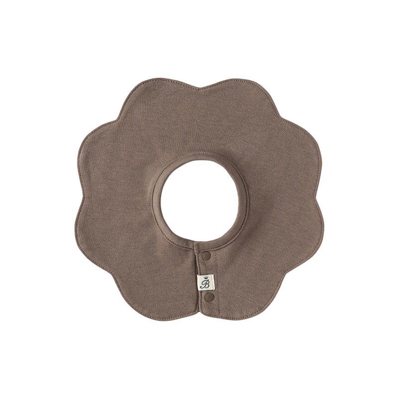 Babylove Baby Petal Bib Pure Cotton Class A Saliva Towel Newborn Anti-Spit-Up Solid Color Feeding Bib