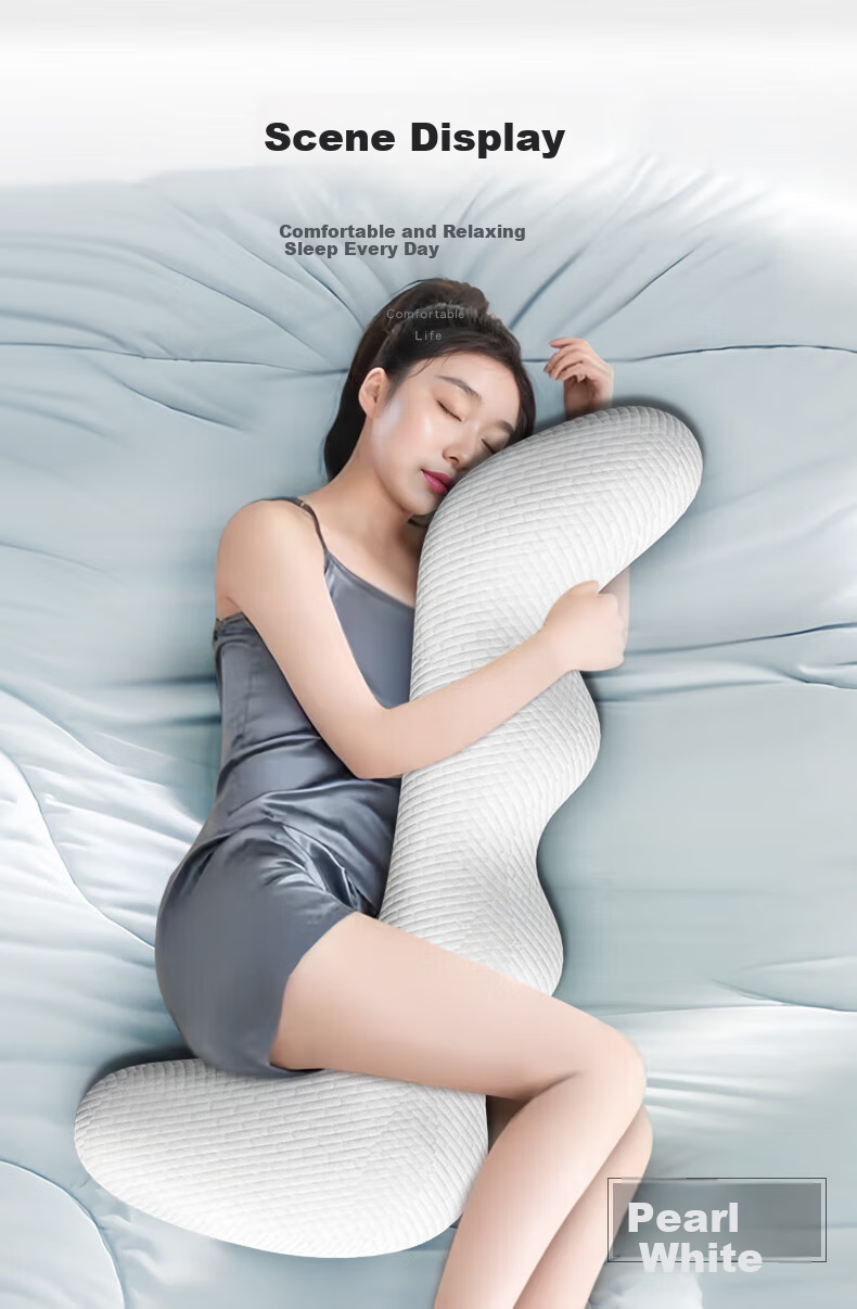 Jingmao Pillow for Sleeping, Bed Backrest, Leg Pillow, Long Body Pillow, Side Sleeper, Adult And Pregnant Women Backrest, Sleep Aid 9
