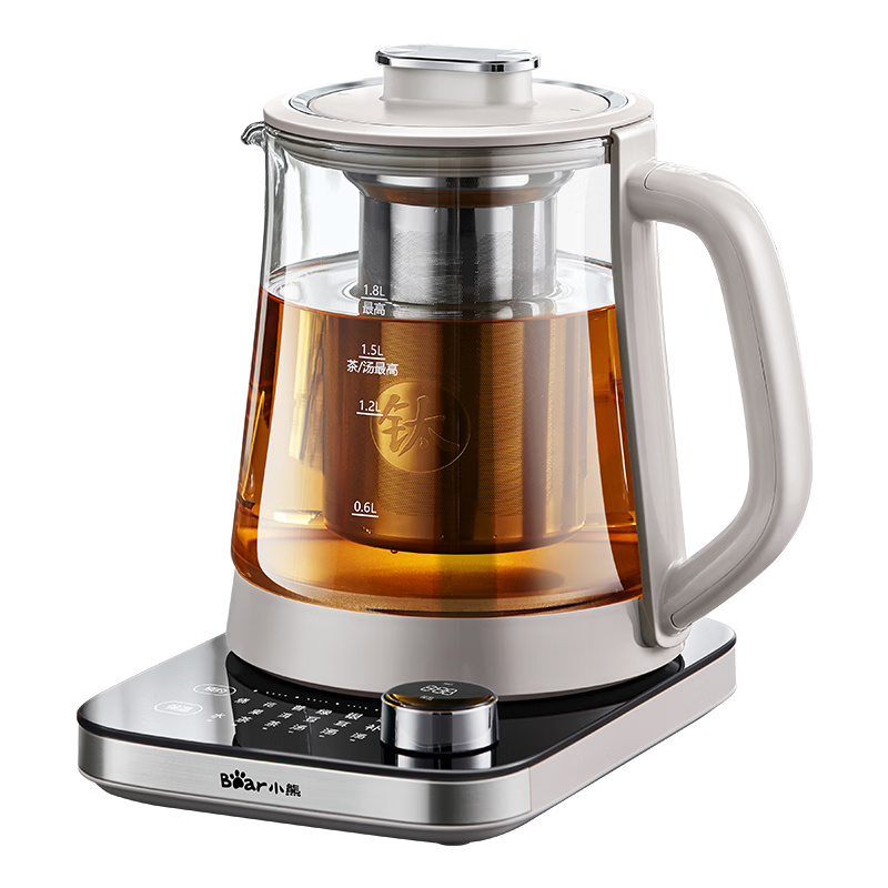 Bear Pure Titanium Health Pot, Tea Brewing Kettle, Multi-Functional All-In Home Constant Temperature Water Boiler, 1.8L Large Capacity, YSH-E18K1