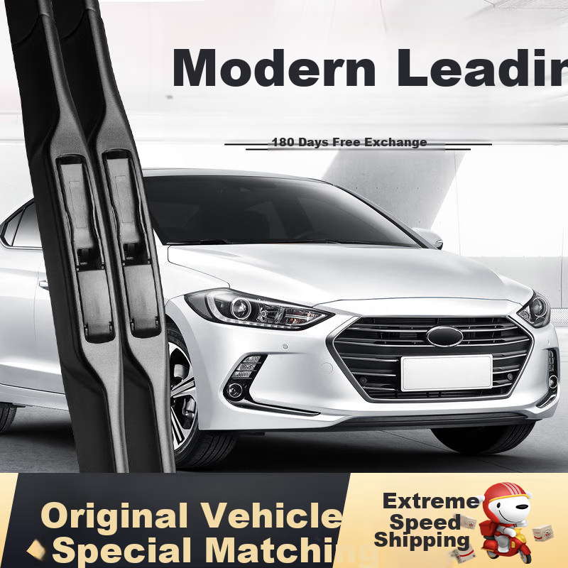 Deyun, Beijing Hyundai Elantra Windshield Wipers for 2016-2020 Models, U-Shaped Plug-In Original Factory-Installed Front Wiper Blades, One Pair
