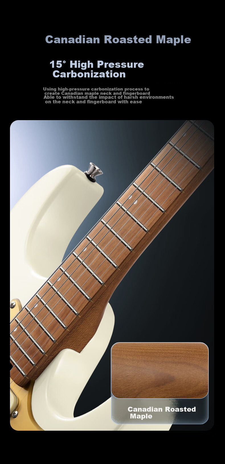 DONNER DST 550 Electric Guitar for Beginners, Intermediate Level, Adults, Men And Women, Electronic Guitar for Rock Music, Tiger Pattern Amber 8
