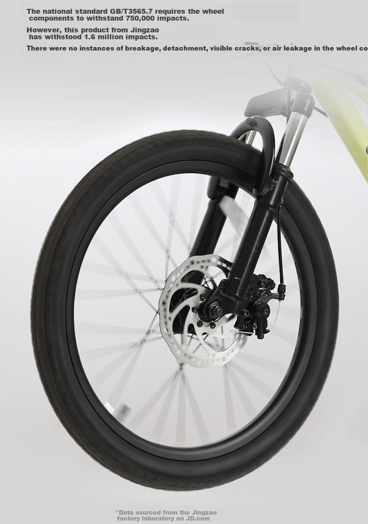 JD Original Lingyue Bicycle Aluminum Alloy Frame Children's Bike for Ages 8-12 Students with Gears 22-Inch Lime Gree 8