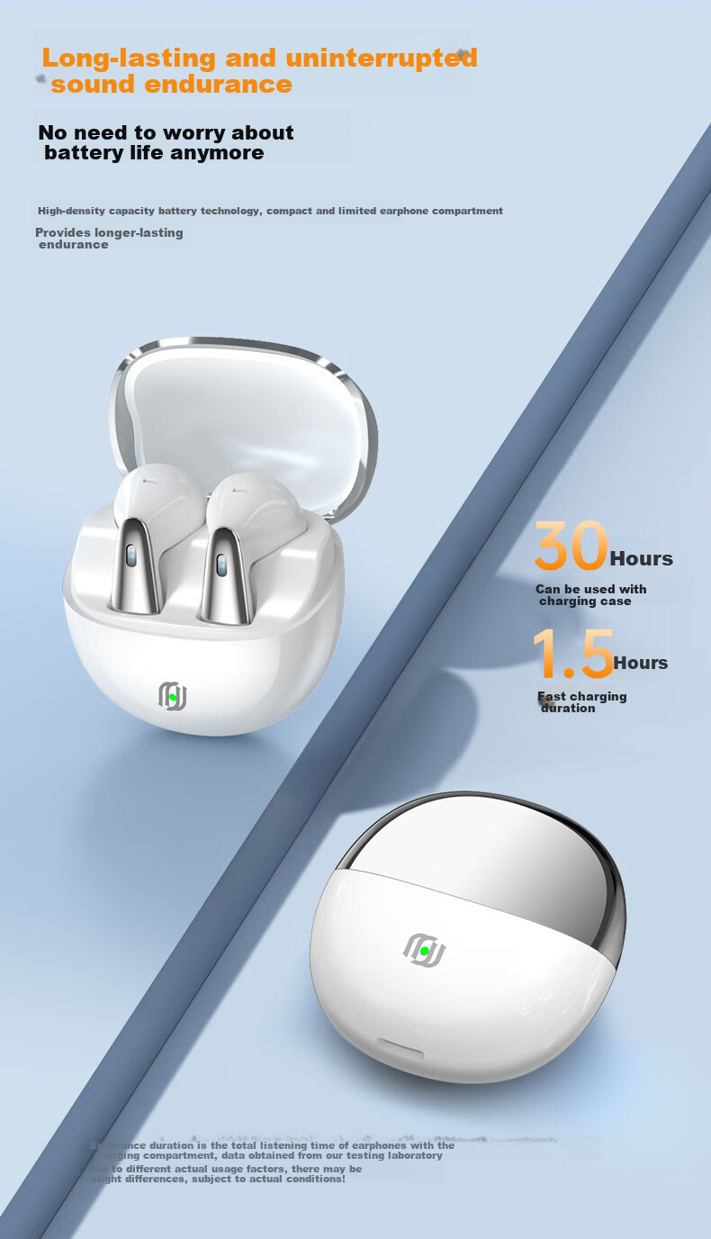 Jingji Ultra-Long Battery Life Sports Running Fitness Sweat-Resistant Comfortable Long-Wear Non-Painful Open-Air AI Calling Noise-Cancelling Bluetooth Headphones, 2026 New Model Compatible with Apple Huawei Xiaomi 8